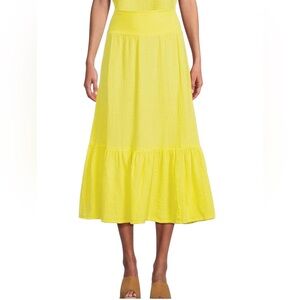 bryn Walker Cotton Gause Sunny Yellow Maxi Skirt